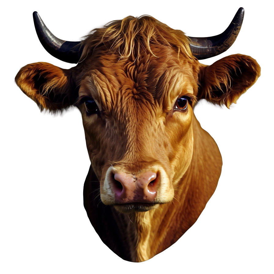 Vintage Cow Head Design Png Oqo94 PNG