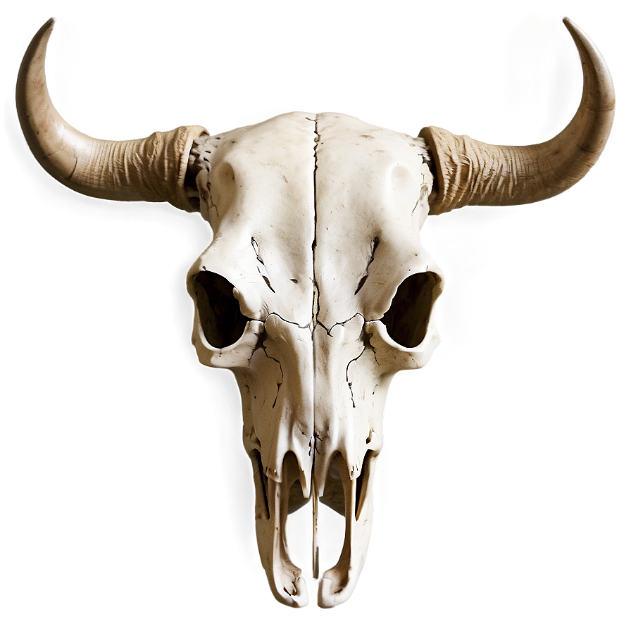 Vintage Cow Skull Drawing Png Hjt PNG