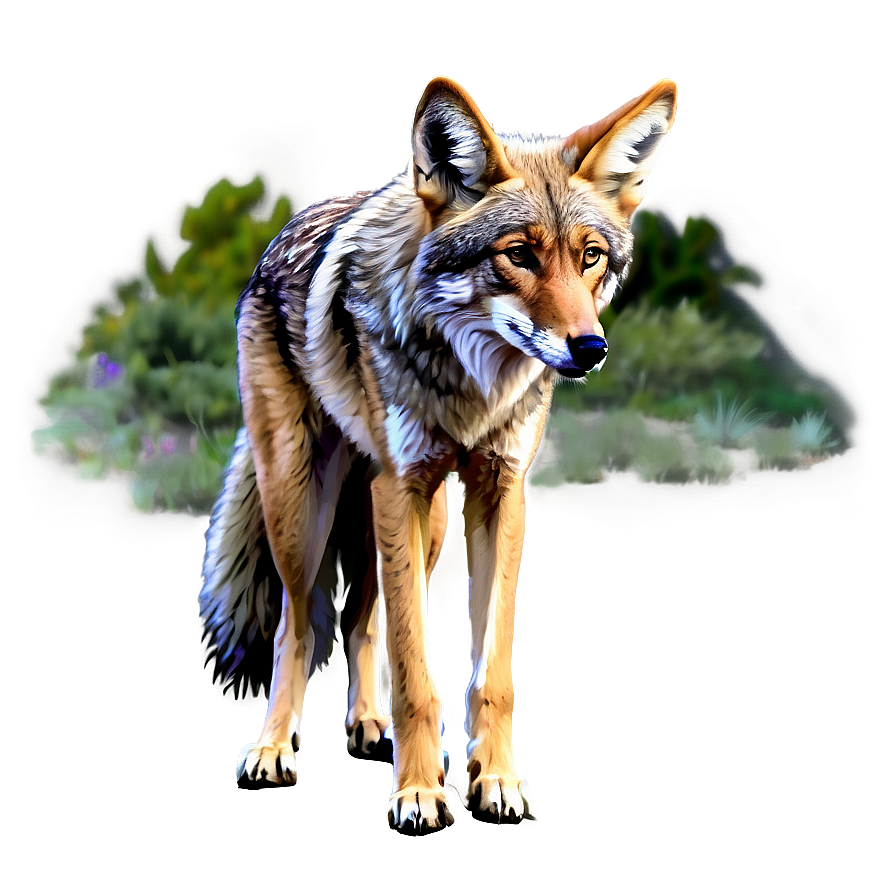 Vintage Coyote Sketch Png Ejb83 PNG