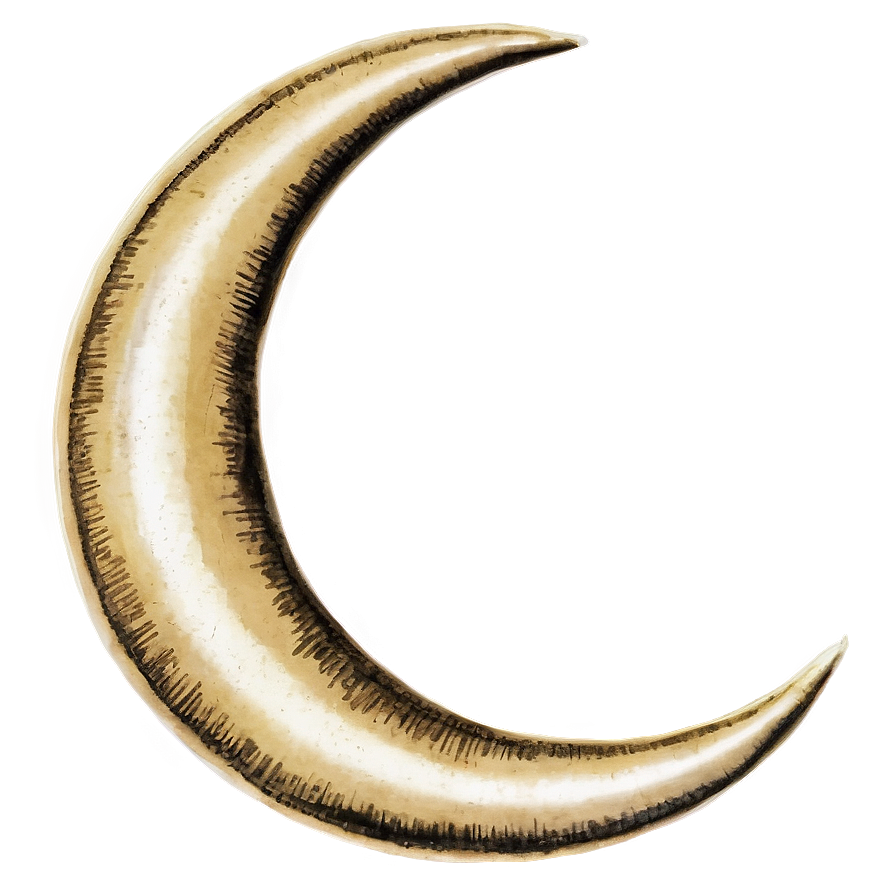 Download Vintage Crescent Moon Png Evg | Wallpapers.com