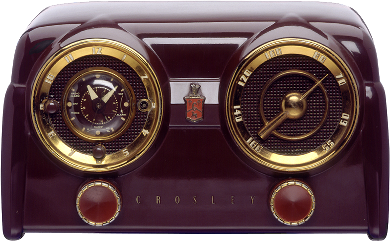 Vintage Crosley Radio Front View PNG