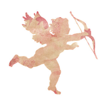 Vintage Cupid Silhouette PNG