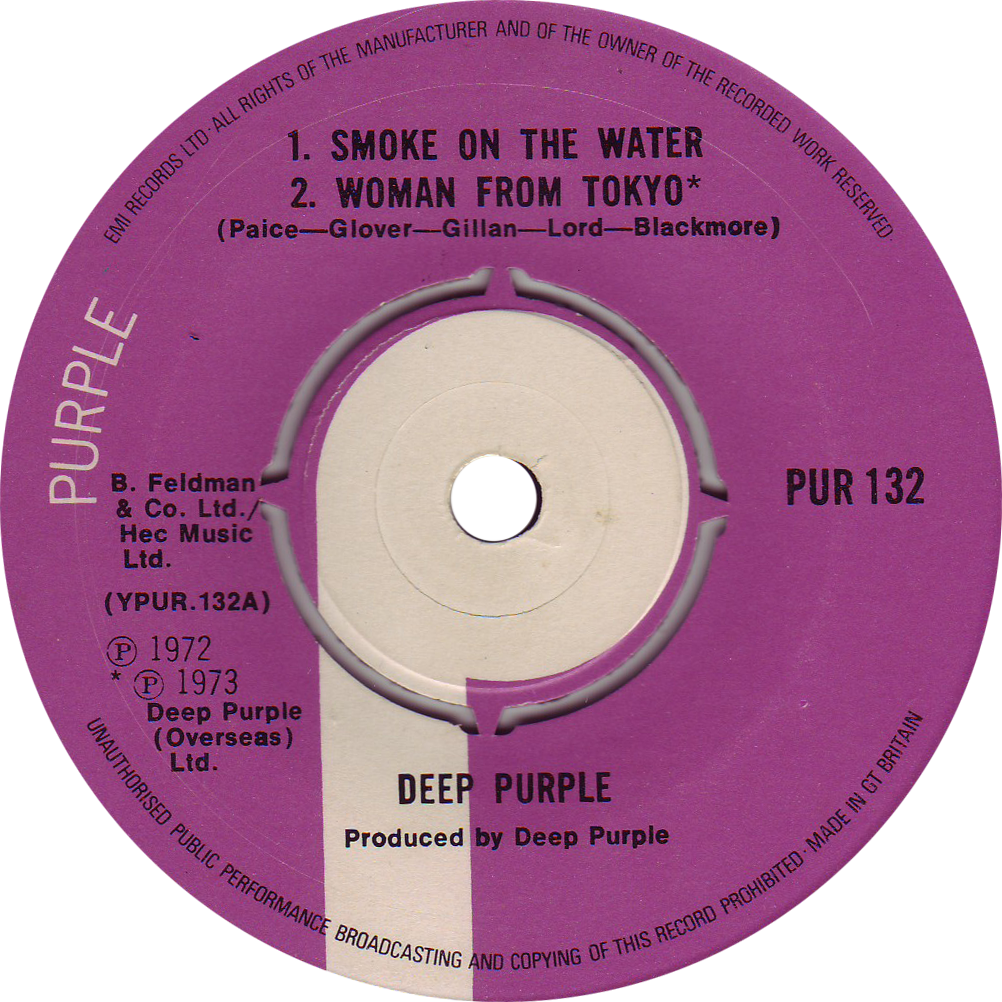 Vintage Deep Purple Vinyl Record PNG
