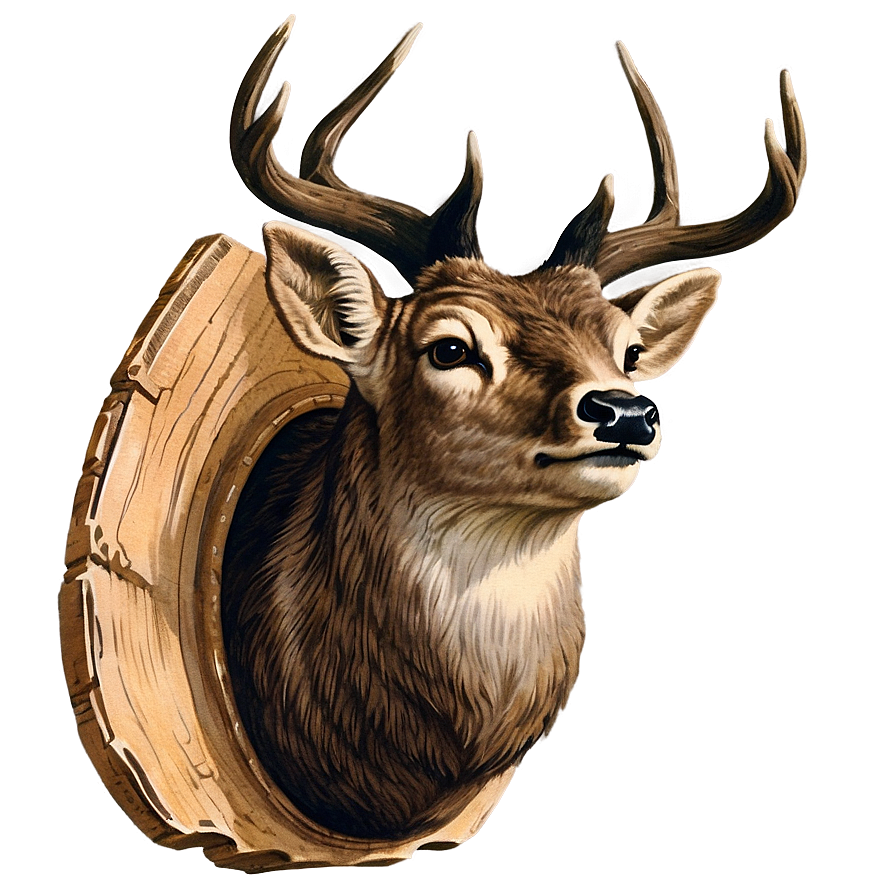 Vintage Deer Head Engraving Png 76 PNG