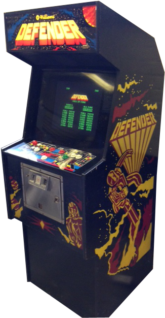 Vintage Defender Arcade Machine PNG