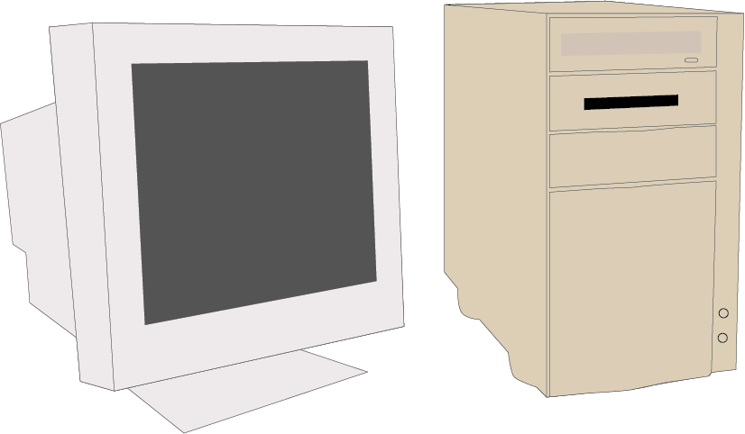 Vintage Desktop Computer Illustration PNG