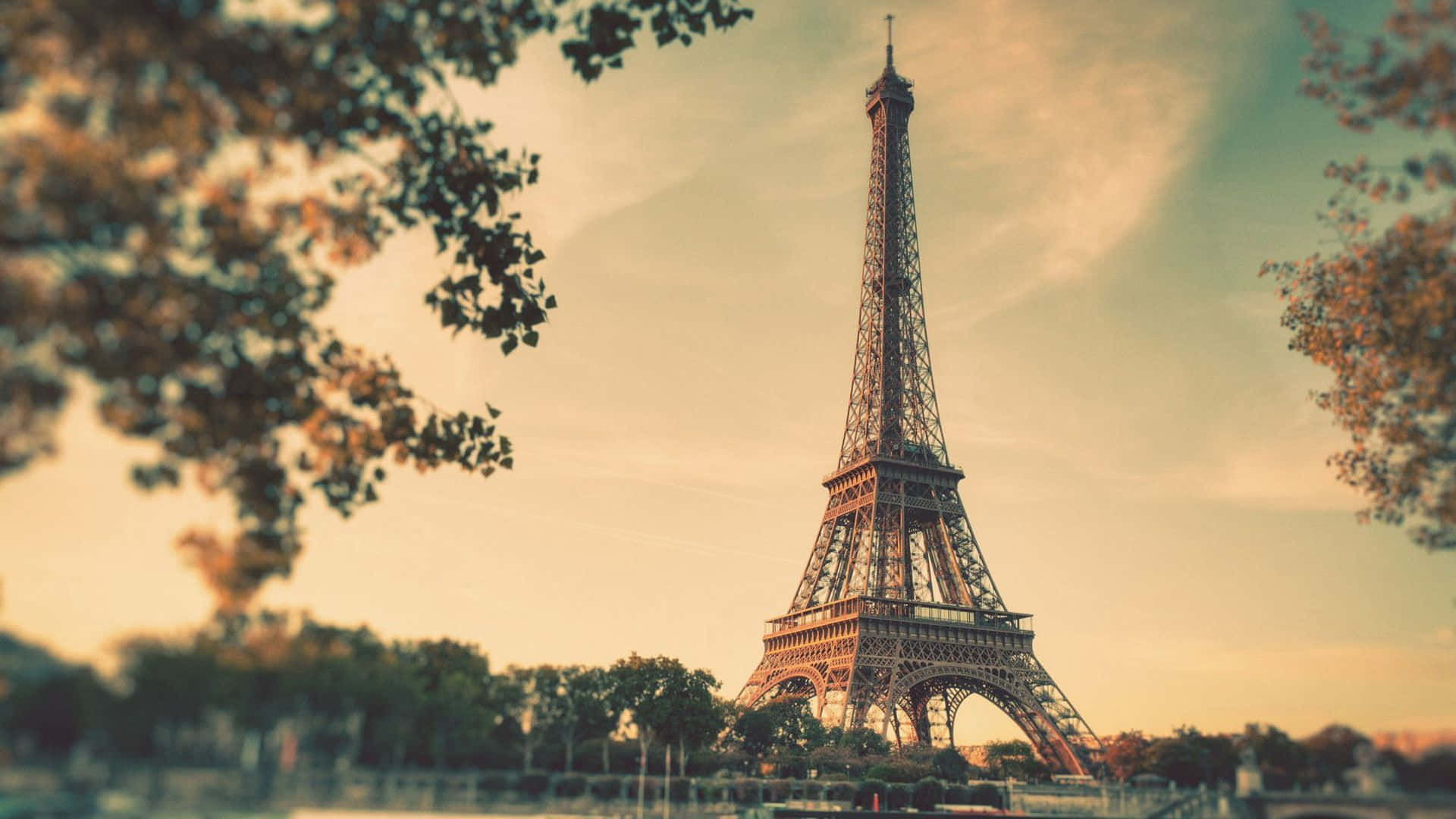 Fondode Escritorio Vintage De La Torre Eiffel Fondo de pantalla