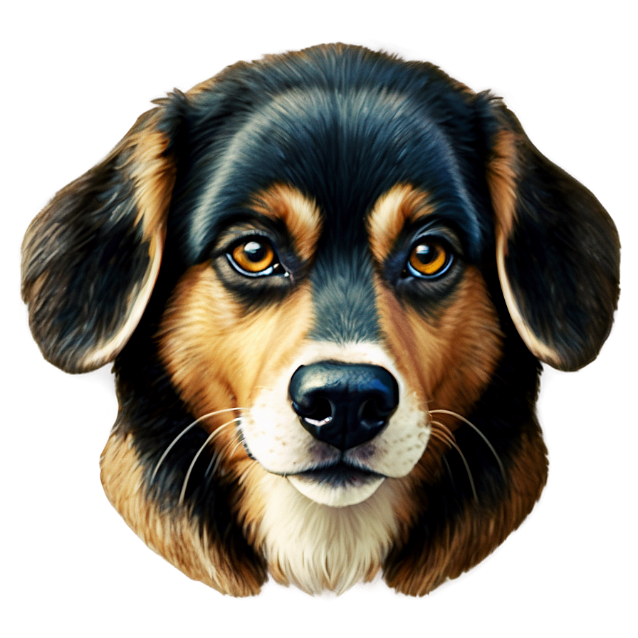 Vintage Dog Face Illustration Png Bgw48 PNG