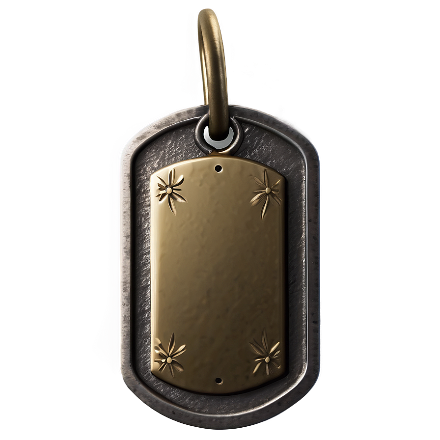 Vintage Dog Tag Picture Png Urp PNG