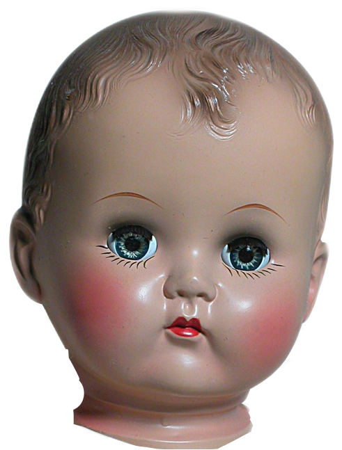 Vintage Doll Head Creepy PNG