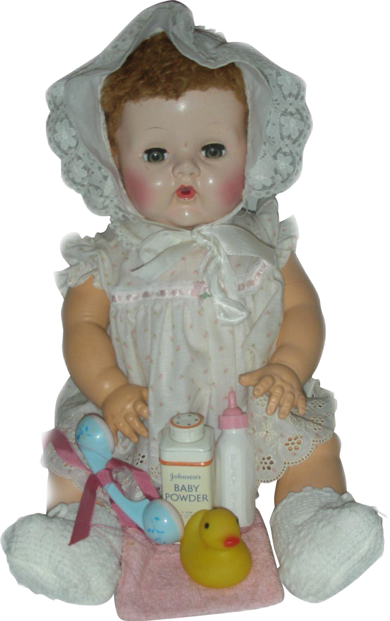 Vintage Doll With Accessories PNG