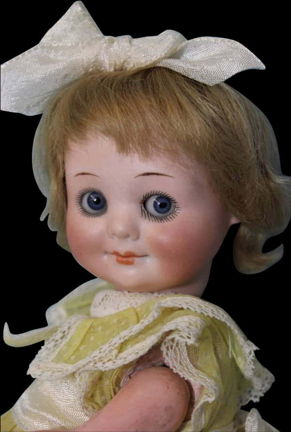 Vintage Doll With Googly Eyes PNG
