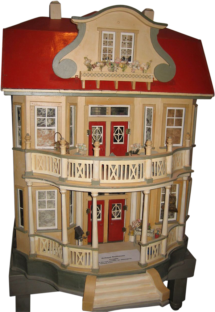 Vintage Dollhouse Exhibit PNG