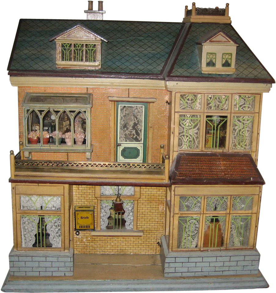 Vintage Dollhouse Exterior PNG