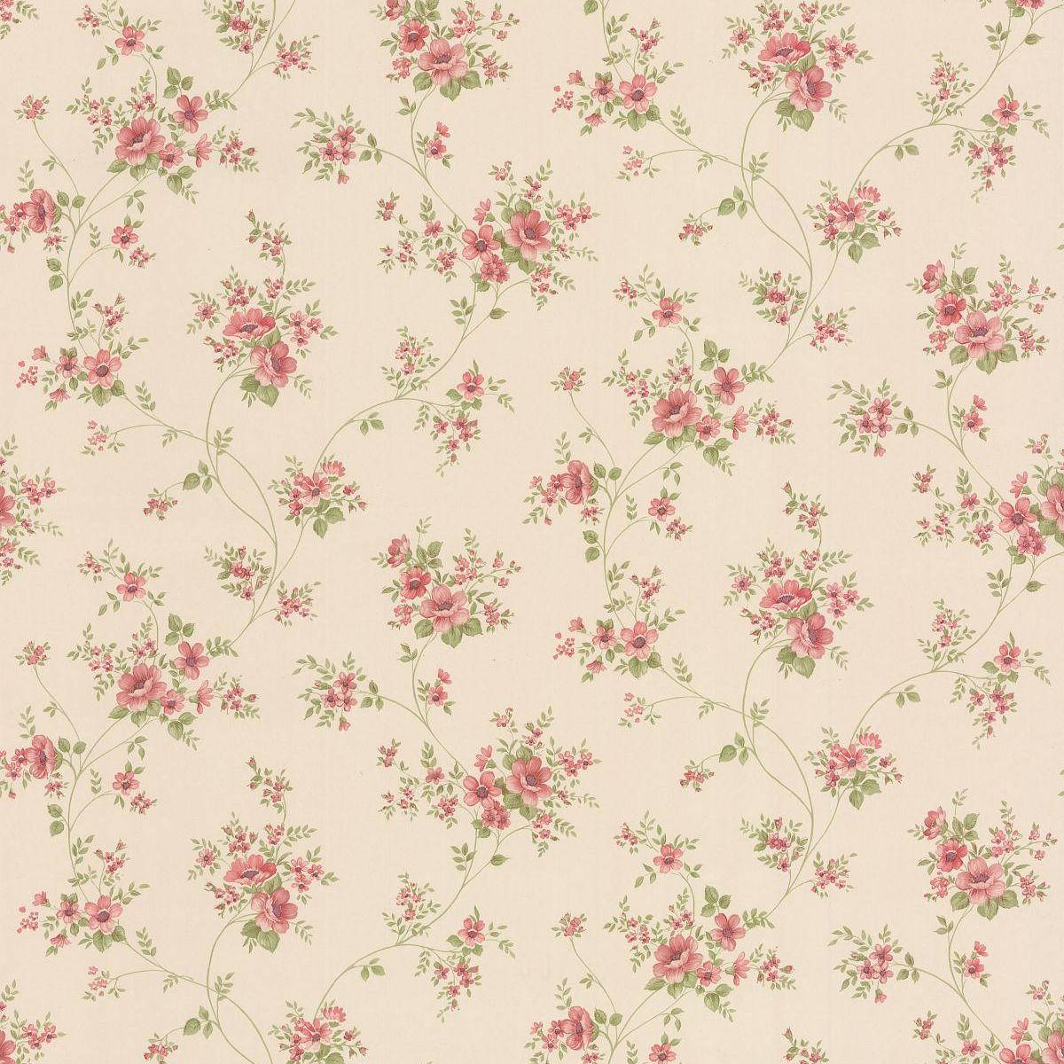 Vintage Dollhouse Flower Wall Covering