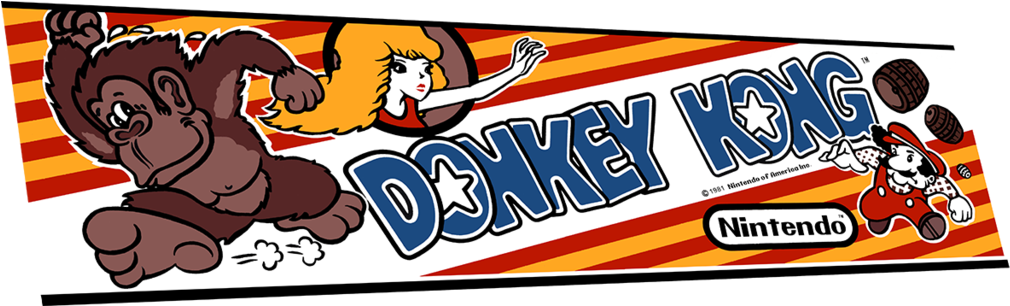 Vintage Donkey Kong Arcade Artwork PNG