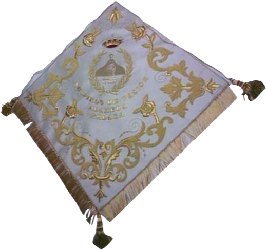 Vintage Embroidered Masonic Pennant PNG