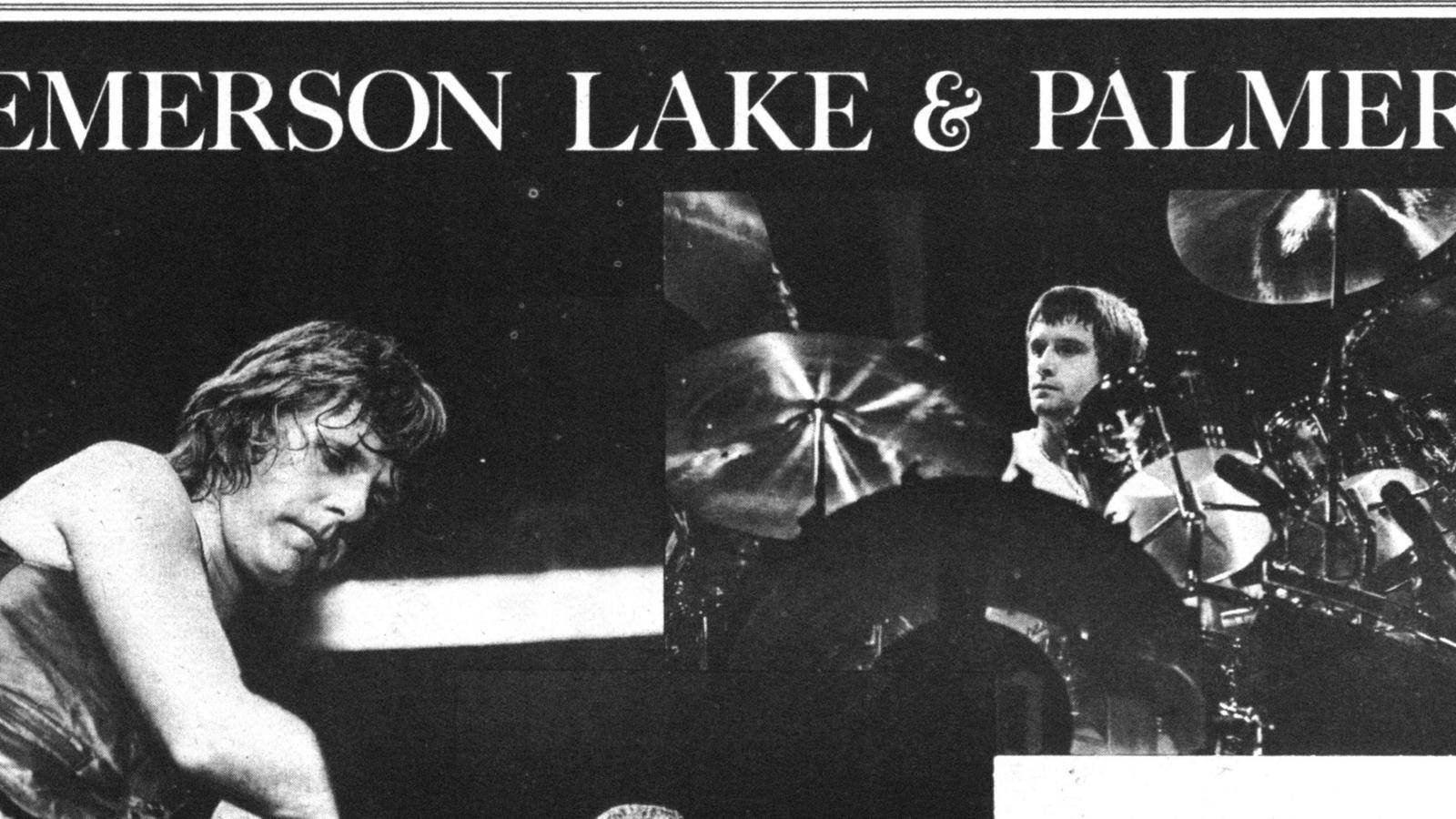 Papel De Parede Vintage Preto E Branco Do Emerson Lake & Palmer Papel de Parede