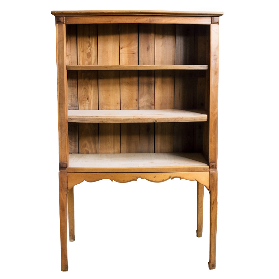 Vintage Empty Bookshelf Png Qcc PNG