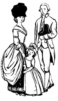 Vintage Family Illustration PNG
