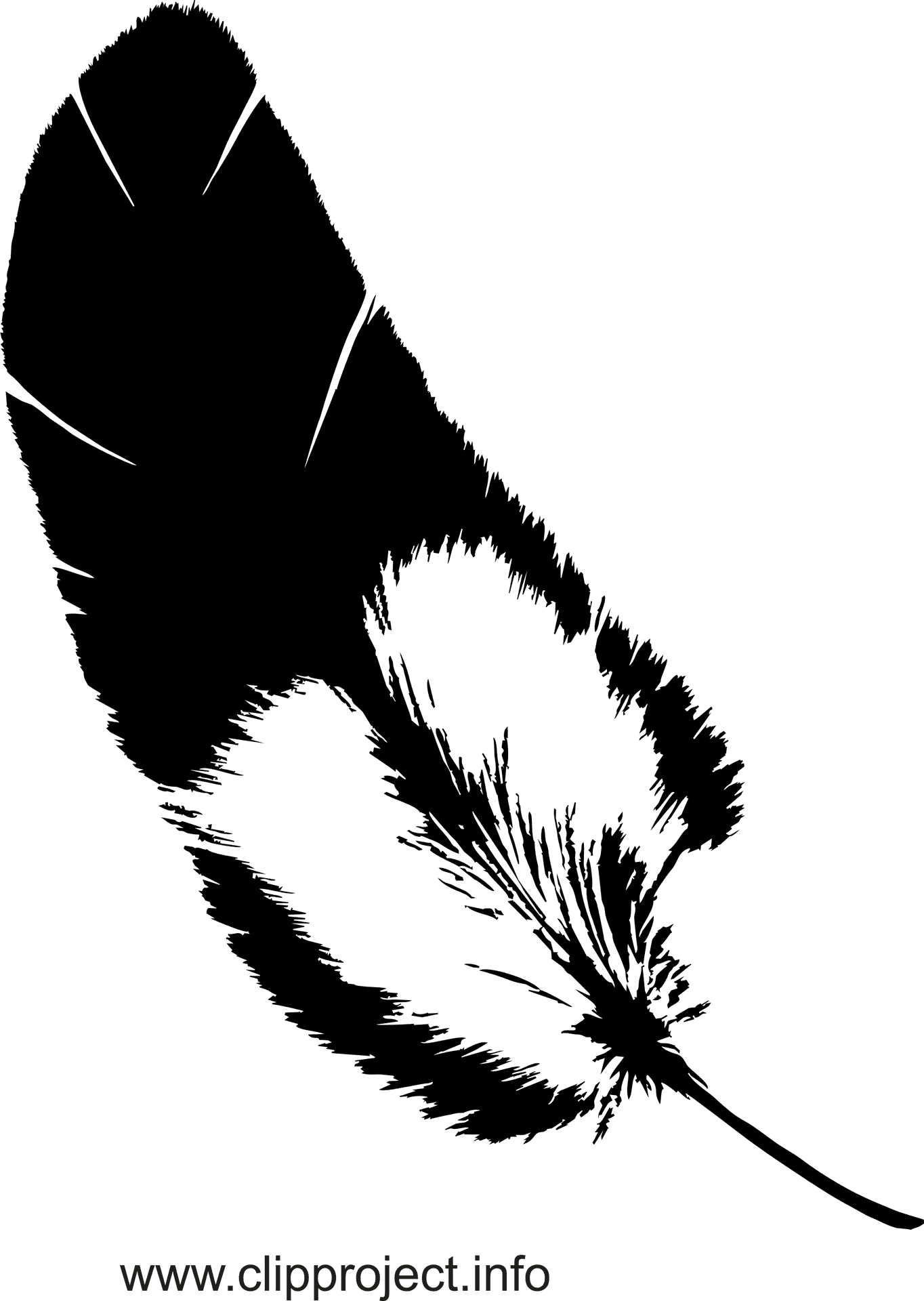 Vintage Feather Pen Silhouette PNG