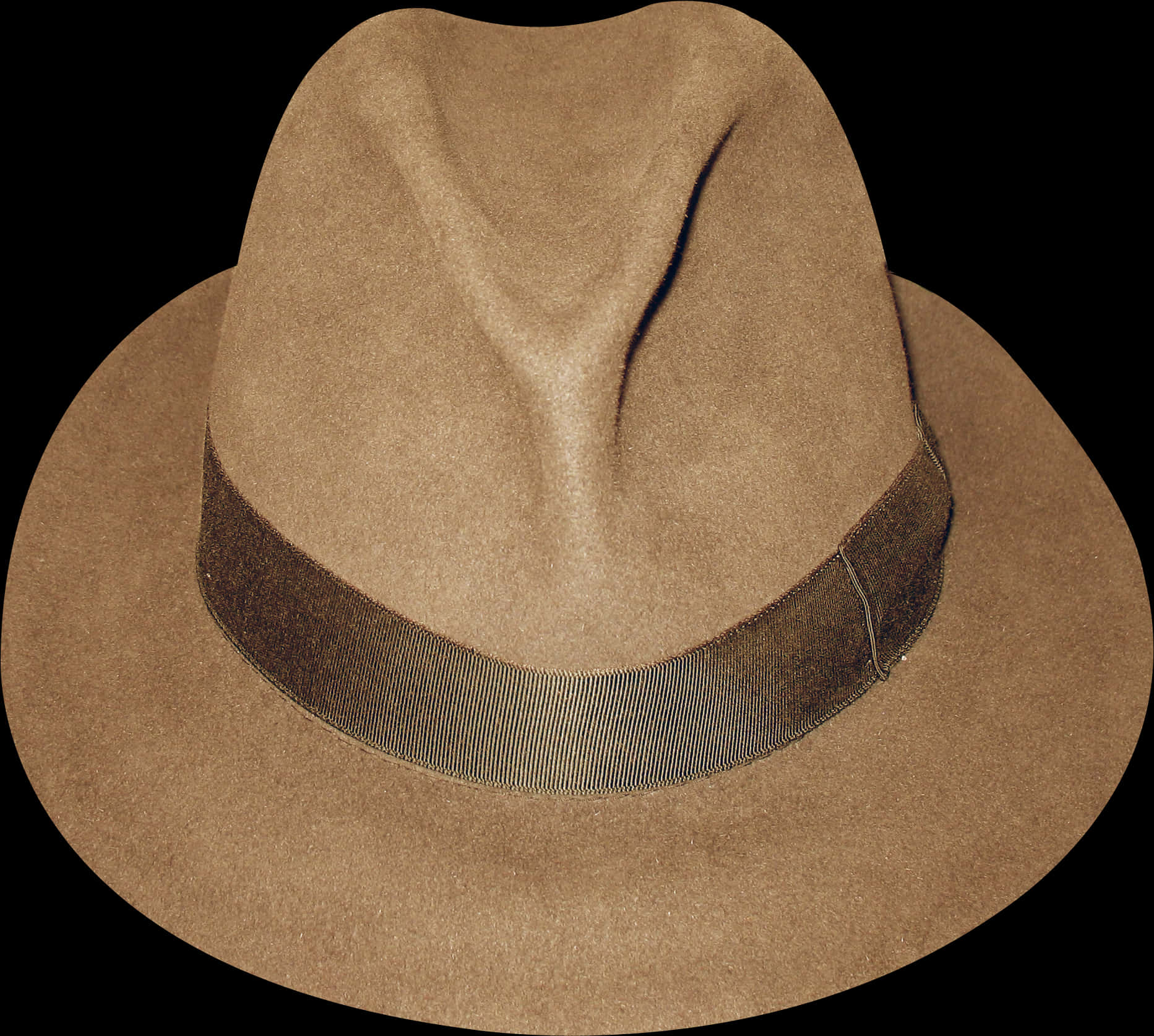 Vintage Fedora Hat Sepia Tone PNG