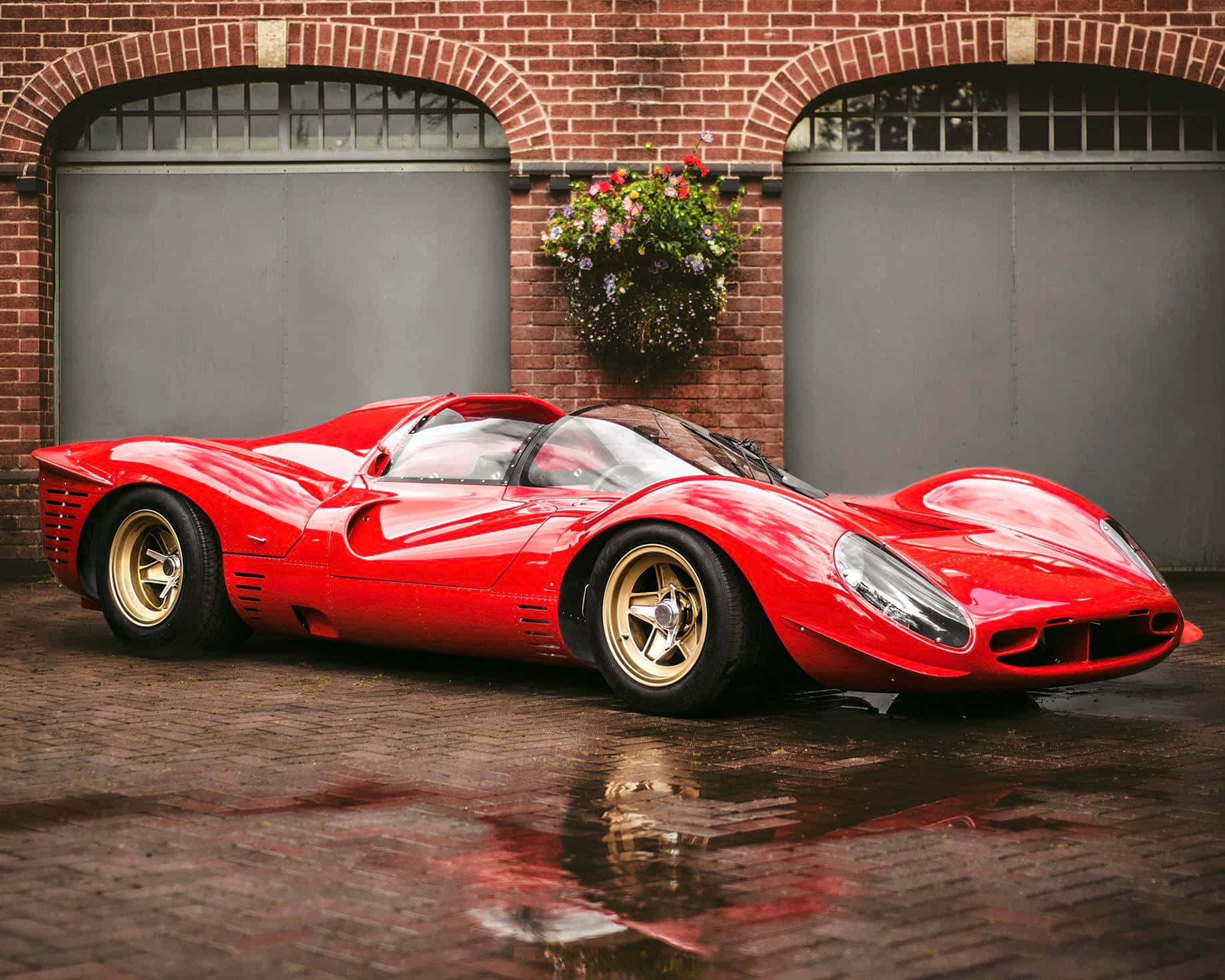 Labelleza De Un Ferrari Vintage Fondo de pantalla
