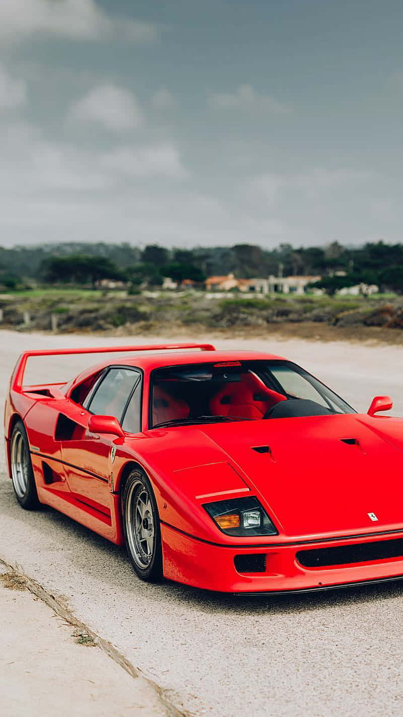 Tag på en tur tilbage i tiden med denne smukke vintage Ferrari Wallpaper