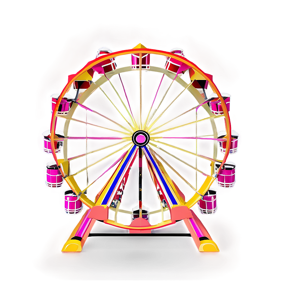 Vintage Ferris Wheel Illustration Png Kty PNG