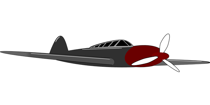 Vintage Fighter Plane Illustration PNG