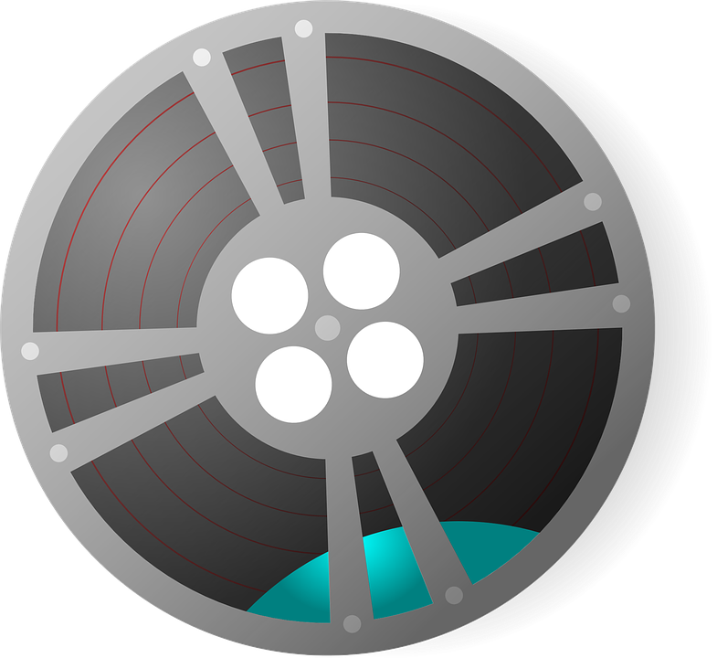 Vintage Film Reel Illustration PNG