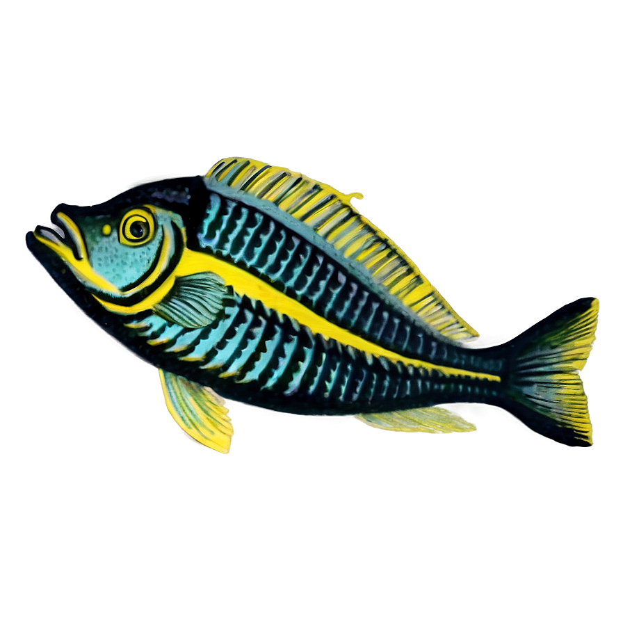 Vintage Fish Drawing Png God59 PNG