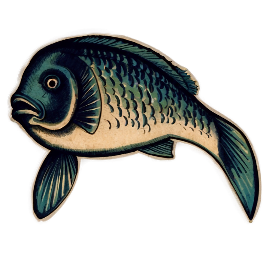 Vintage Fish Drawing Png Ydv PNG