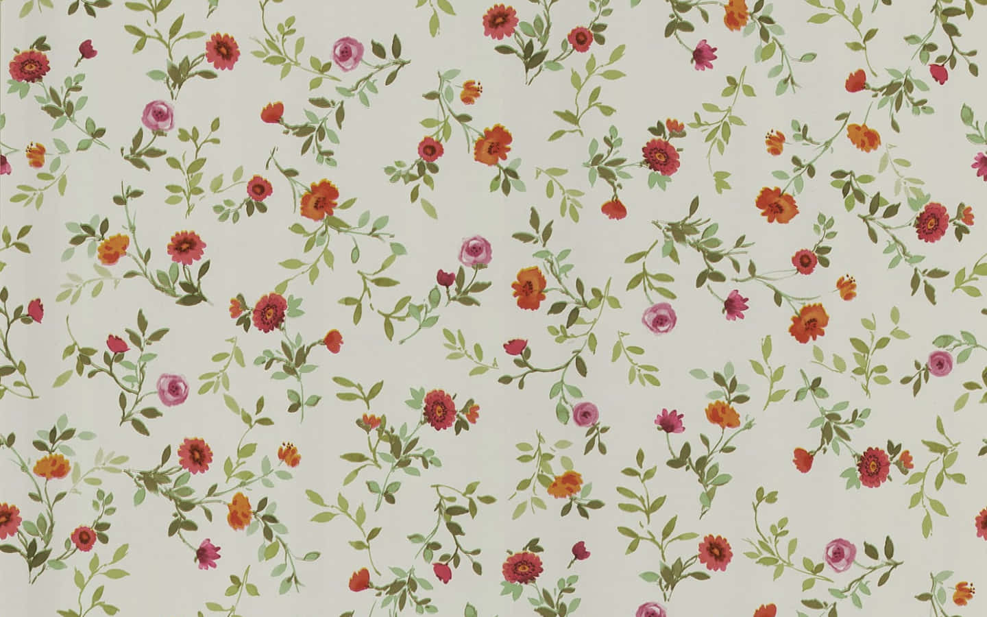 Vintage Floral Background With Delicate Flowers And Foliage