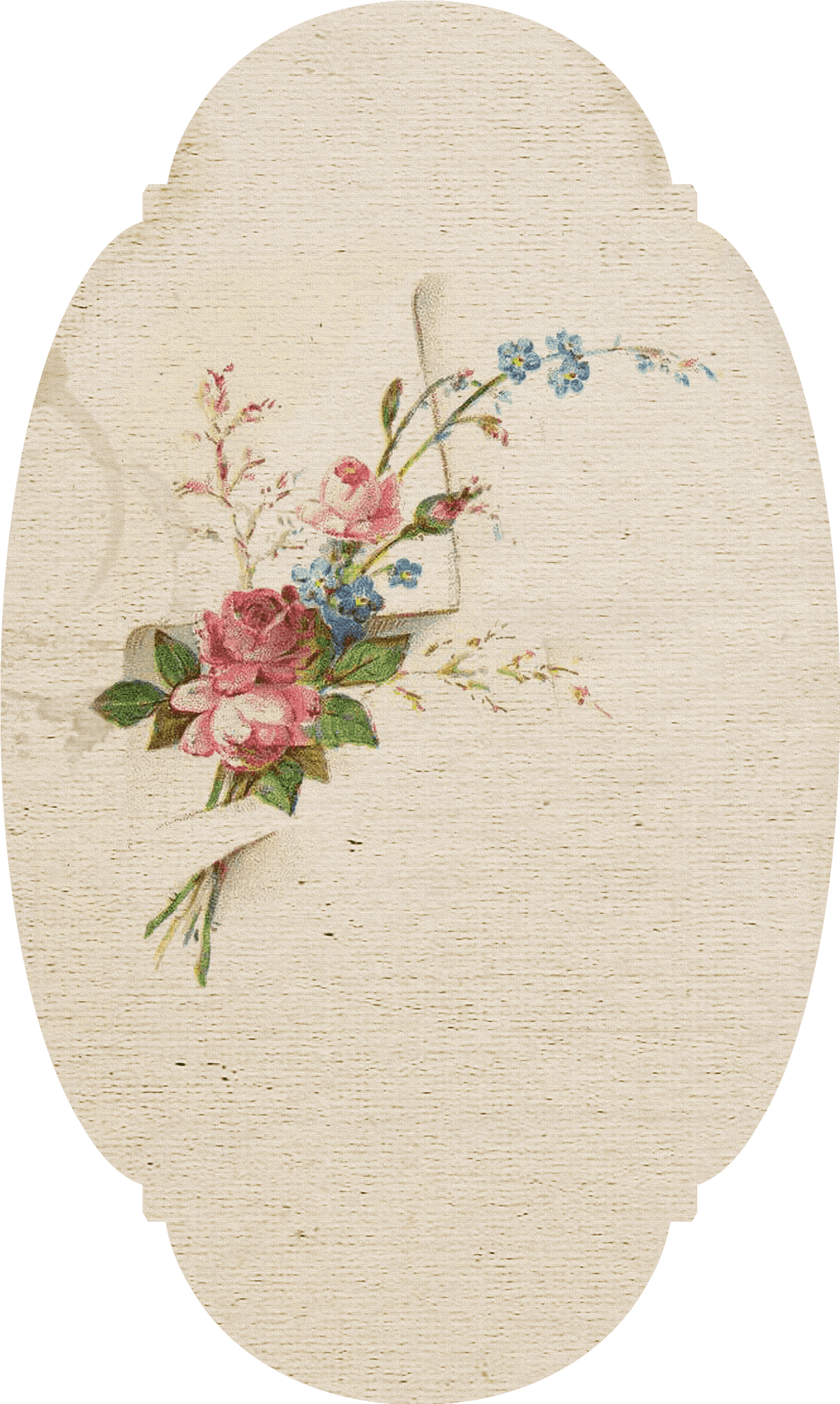 Vintage Floral Design Card PNG