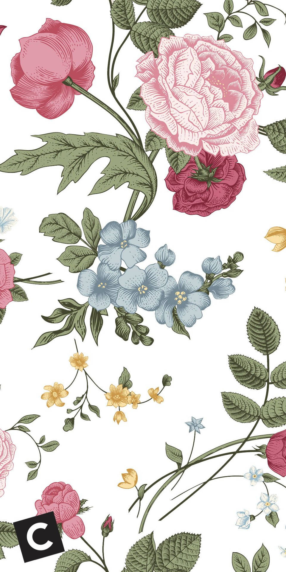 Vintage Floral Iphone Wallpaper Wallpaper