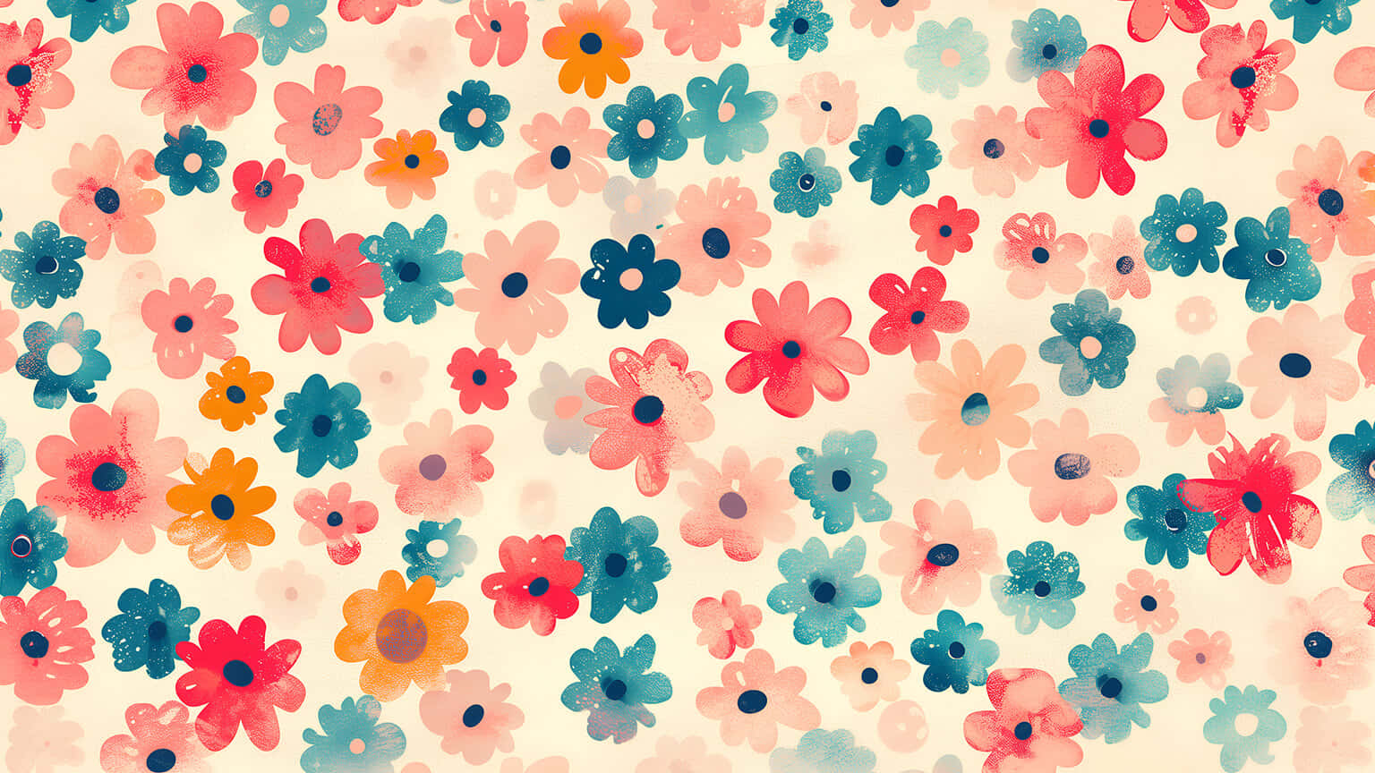Vintage Floral Pattern Background Wallpaper