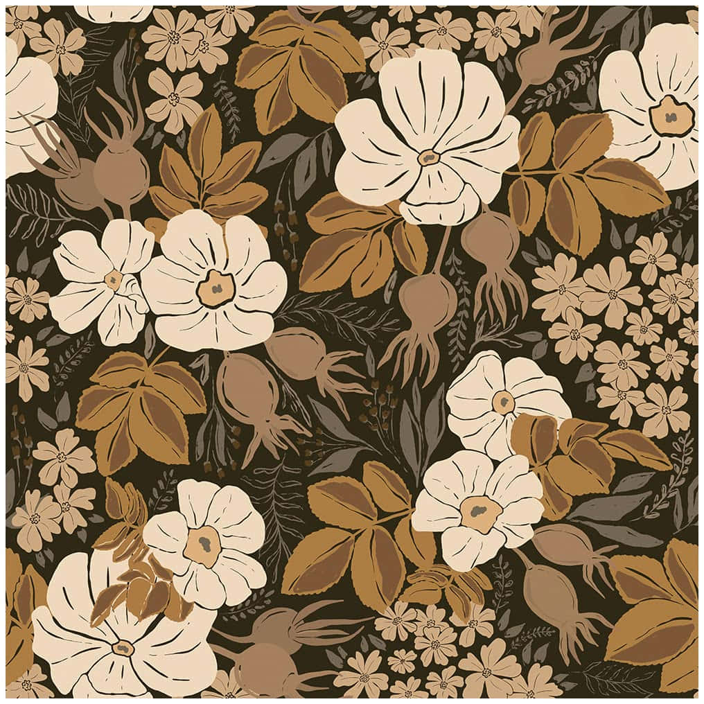 Vintage Floral Pattern Design Wallpaper