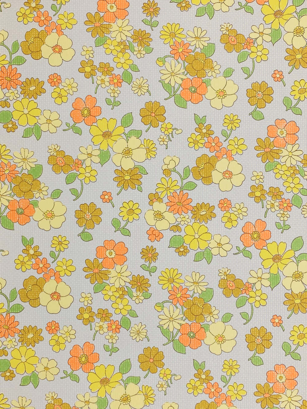 Vintage Floral Pattern1970s Wallpaper