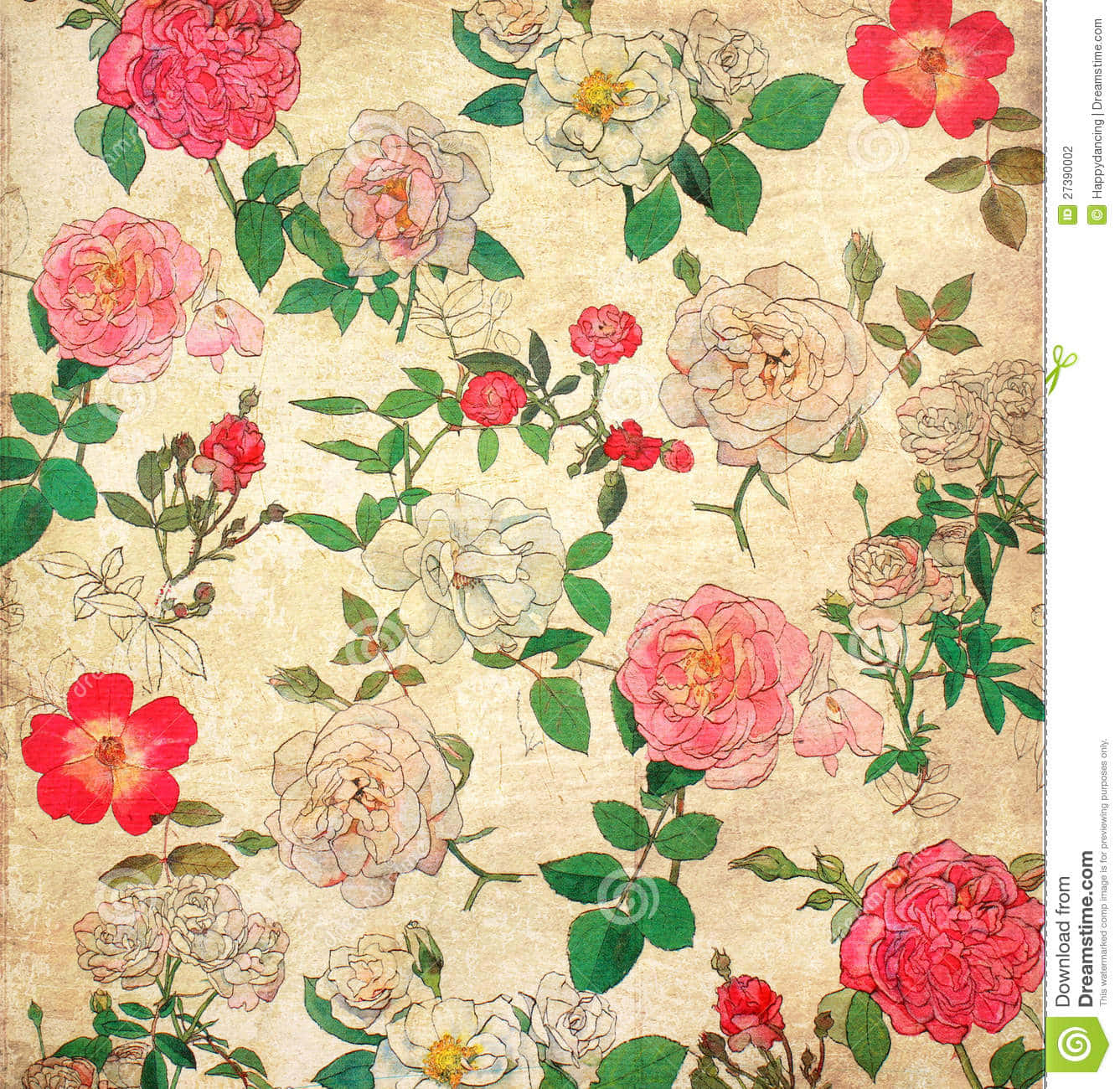 "A vibrant vintage flower with delicate petals and an elegant stem" Wallpaper
