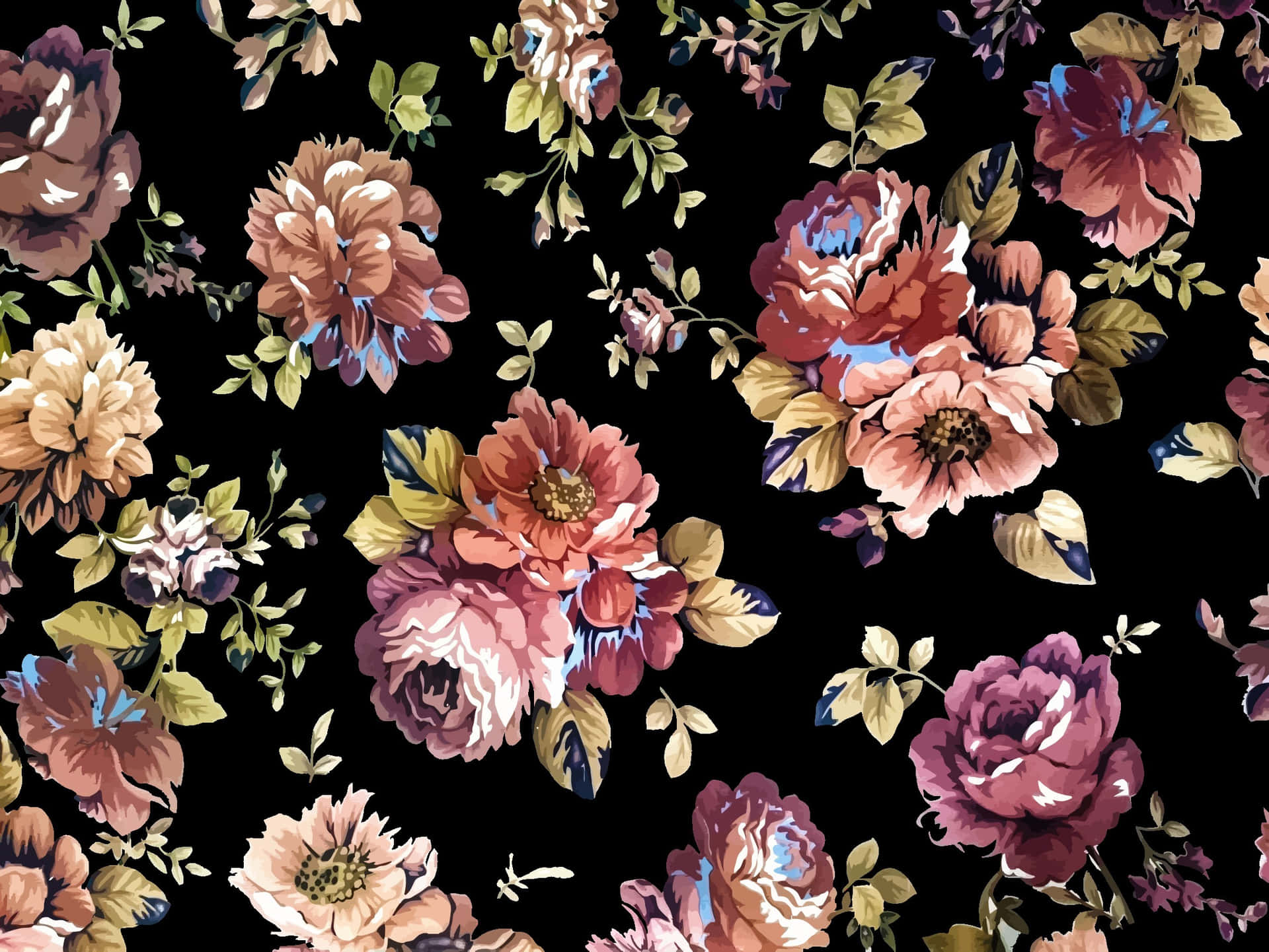 "Bringing the beauty of nature indoors with this vintage flower background."