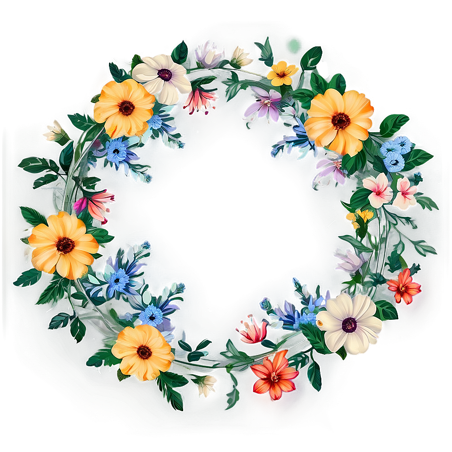 Vintage Flower Circle Png Xxw PNG