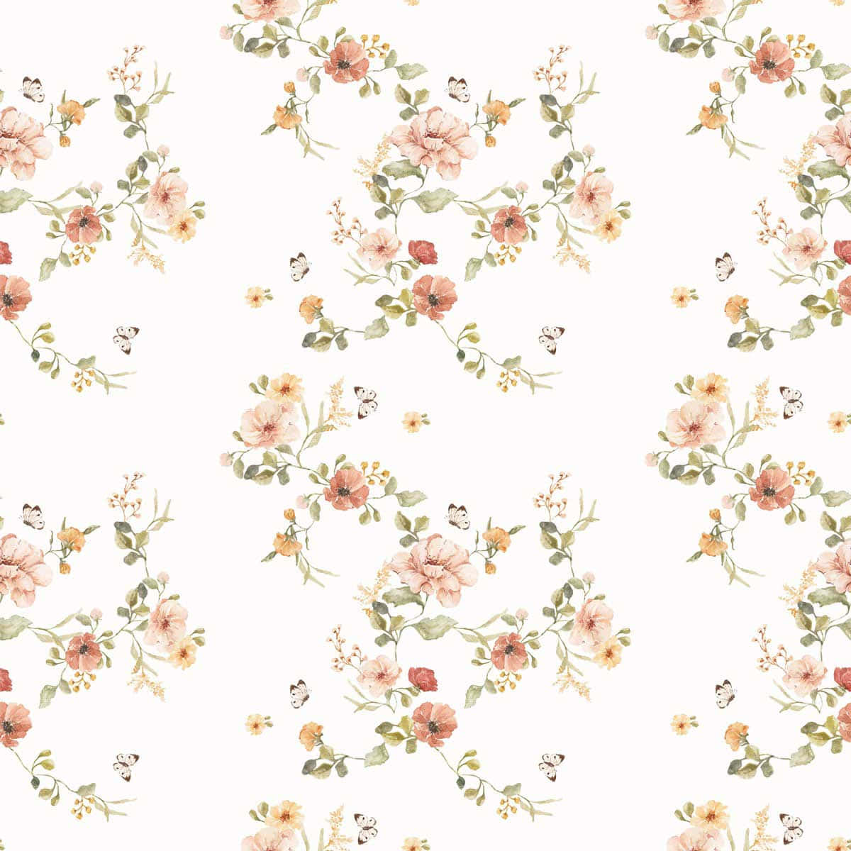 A Delicate Vintage Flower Wallpaper