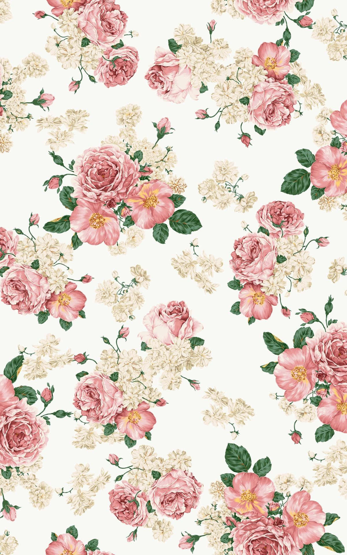 A vibrant vintage flower blooming in the summer air. Wallpaper