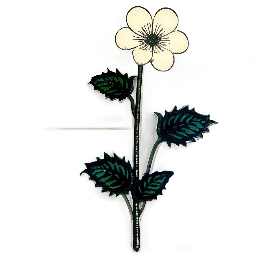 Vintage Flower Stem Png 97 PNG