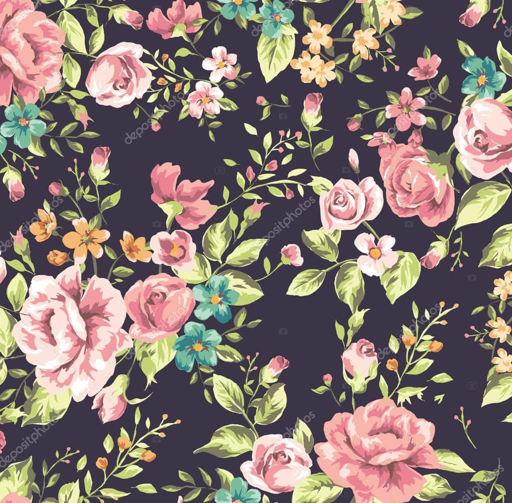 Elegance Embellished - Vintage Flower Wallpaper