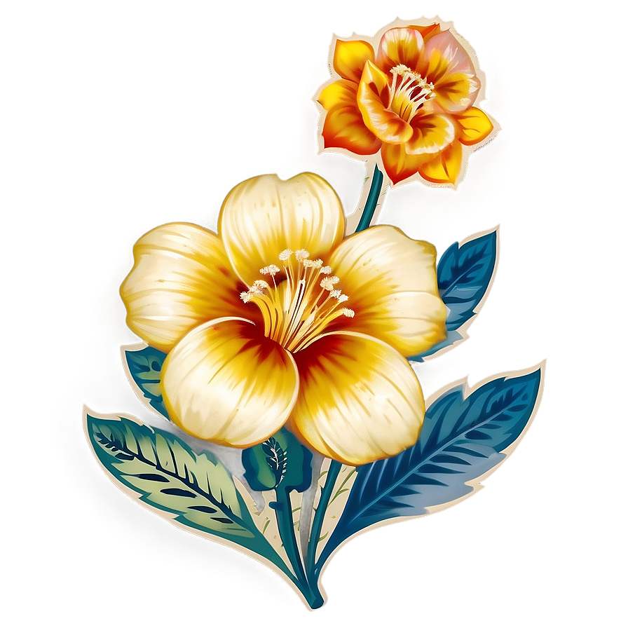 Vintage Flower Transparent Png 21 PNG