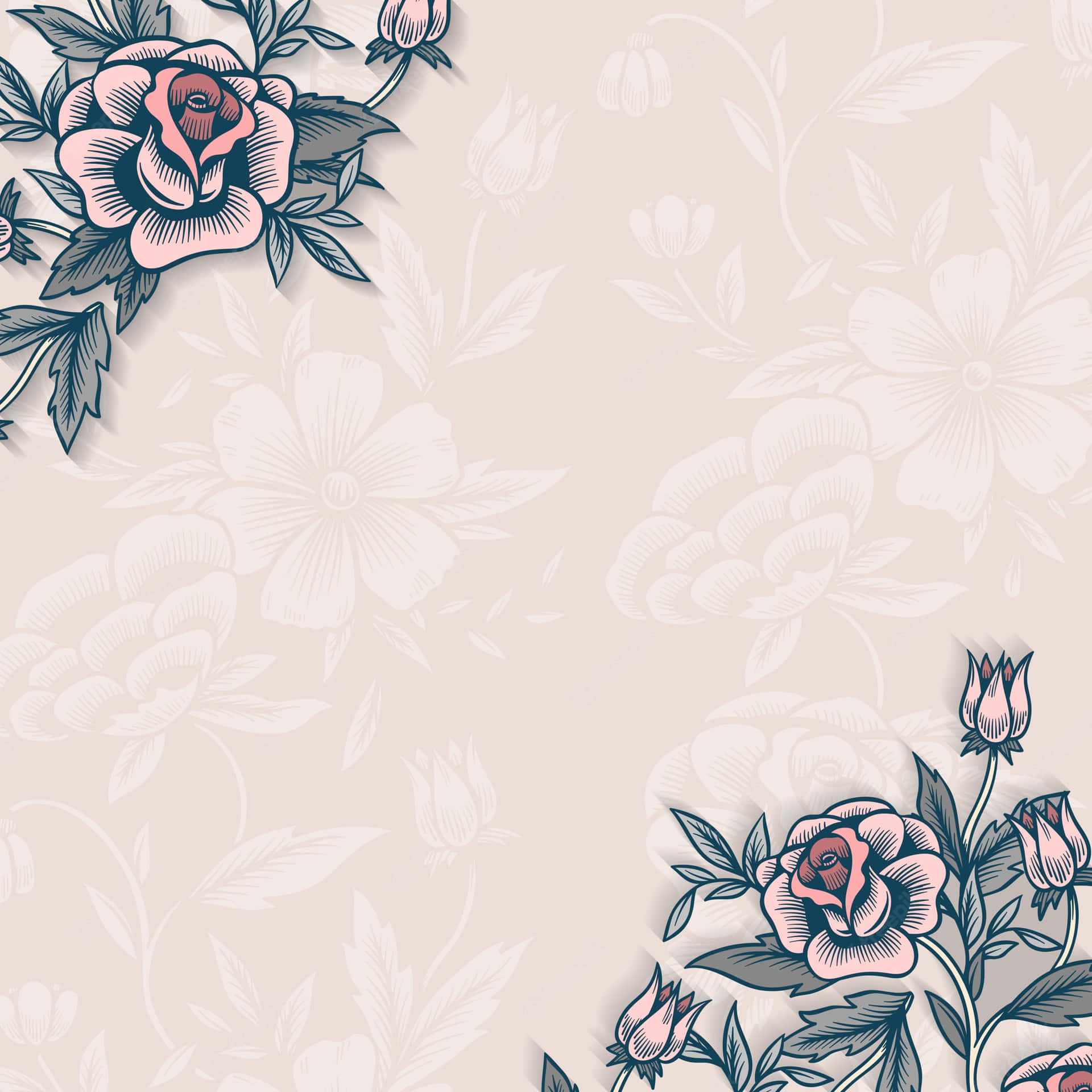 Einevintage-blume In Voller Blüte Wallpaper