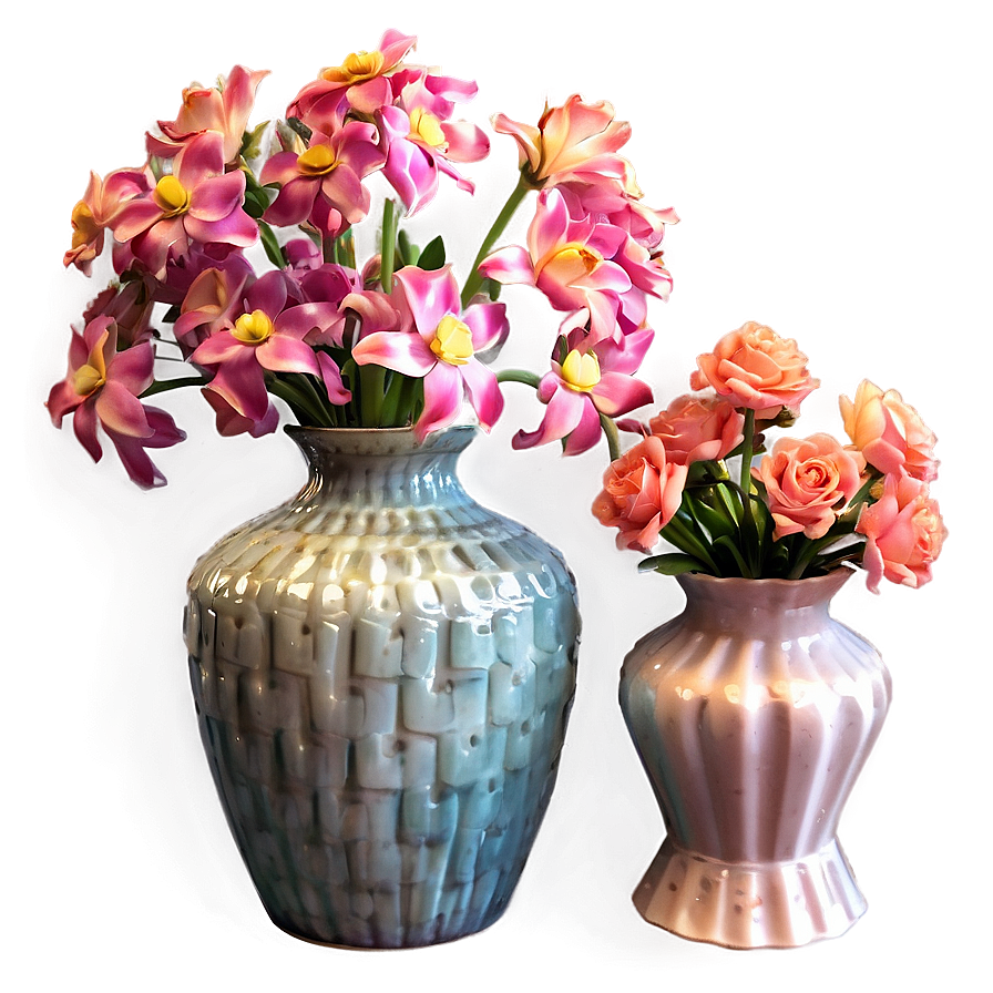 Vintage Flower Vase Collection Png 06122024 PNG