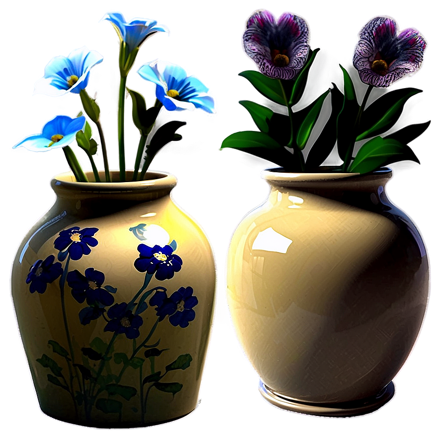 Vintage Flower Vase Collection Png 06122024 PNG